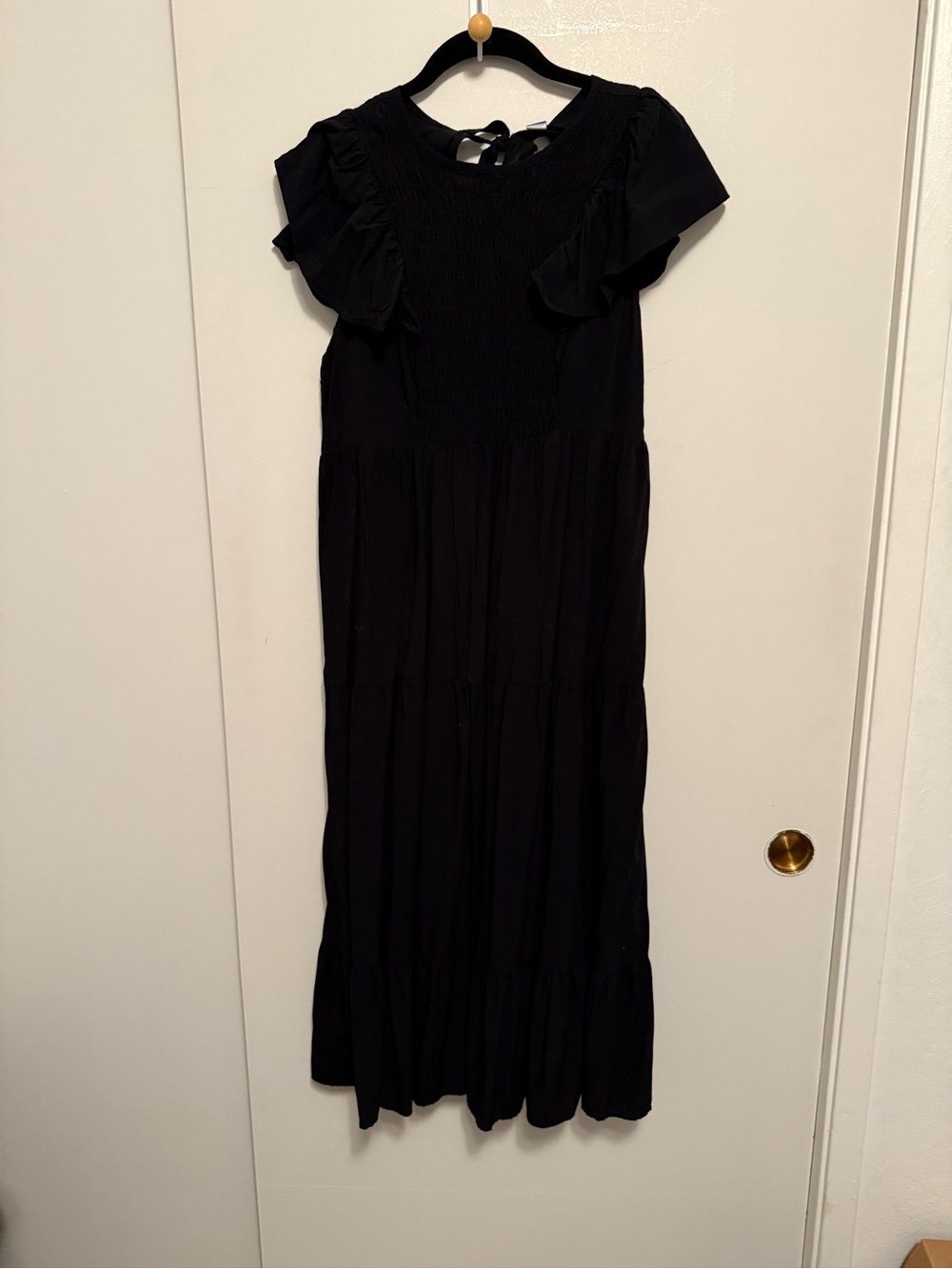 Old Navy Smocked Peasant Dress | Black | Size M